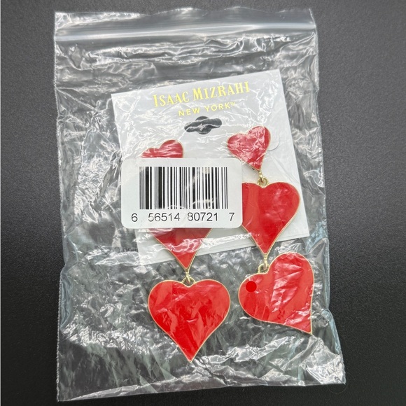 ISAAC MIZRAHI - Heart Earrings - Picture 5 of 5